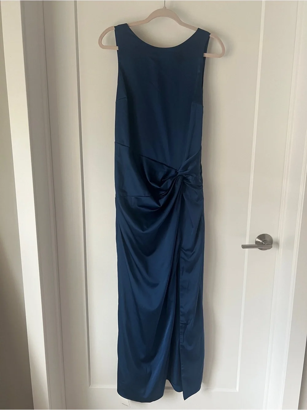 Abercrombie & Fitch Split Knot Draped Maxi Dress in Navy Blue - NWT!